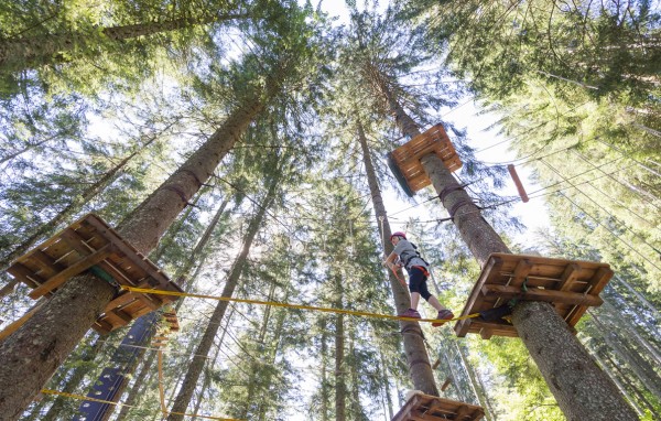 Holzelemente im Klettergarten © Wagrain-Kleinarl Tourismus / Erwin Haiden