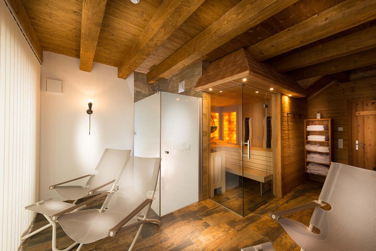 Private Ruheoase im Wellnessbereich im Chalet