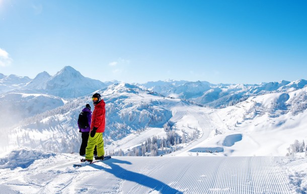 Top Bedingungen f&uuml;r Skifahrer und Snowboarder in Wagrain, Ski amad&eacute;
